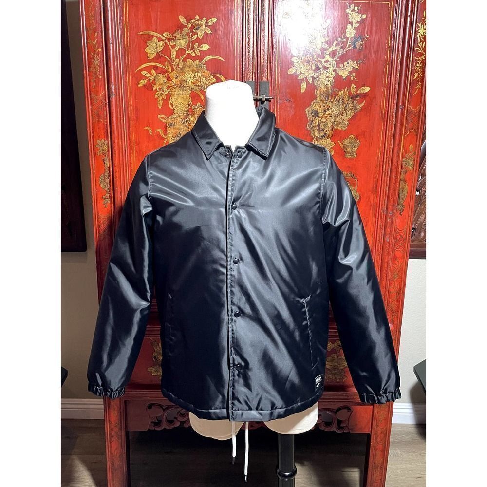 NWT WESC Black Unisex Snap Front Coach Jacket- M/L